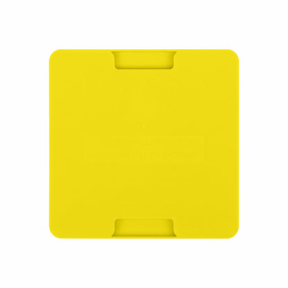 Yellow LickiMat® Mini Classic Buddy™ – Slow Feeder Lick Mat for Small Dogs (rear) on white background