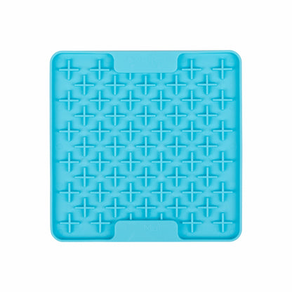 Turquoise LickiMat® Mini Classic Buddy™ – Slow Feeder Lick Mat for Small Dogs (front) on white background