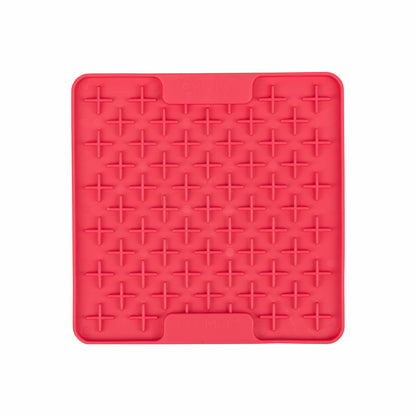 Pink LickiMat® Mini Classic Buddy™ – Slow Feeder Lick Mat for Small Dogs (front) on white background