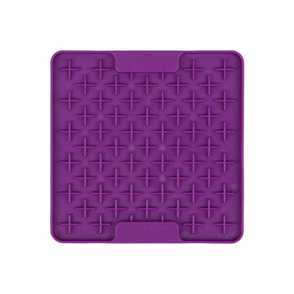 Purple LickiMat® Mini Classic Buddy™ – Slow Feeder Lick Mat for Small Dogs (front) on white background