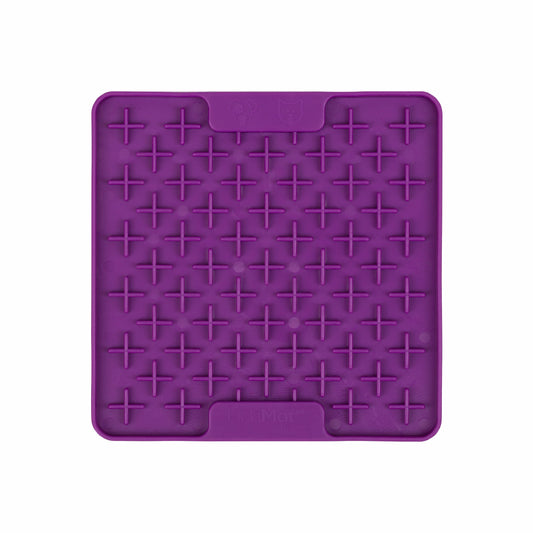 Purple LickiMat® Mini Classic Buddy™ – Slow Feeder Lick Mat for Small Dogs (front) on white background