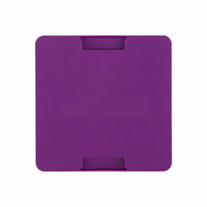 Purple LickiMat® Mini Classic Buddy™ – Slow Feeder Lick Mat for Small Dogs (rear) on white background