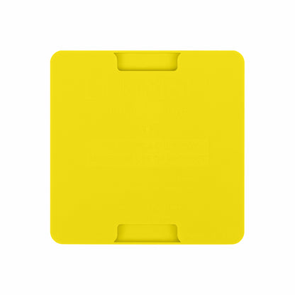Yellow LickiMat® Mini Classic Playdate™ – Slow Feeder Lick Mat for Small Dogs (rear) on white background