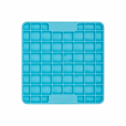 Turquoise LickiMat® Mini Classic Playdate™ – Slow Feeder Lick Mat for Small Dogs (front) on white background