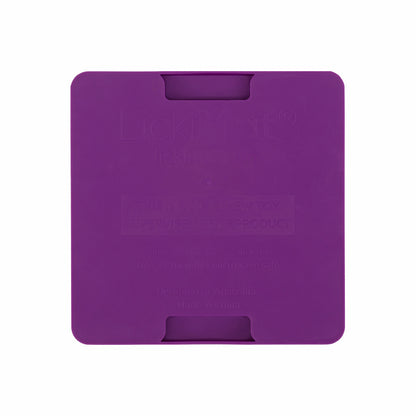 Purple LickiMat® Mini Classic Playdate™ – Slow Feeder Lick Mat for Small Dogs (rear) on white background