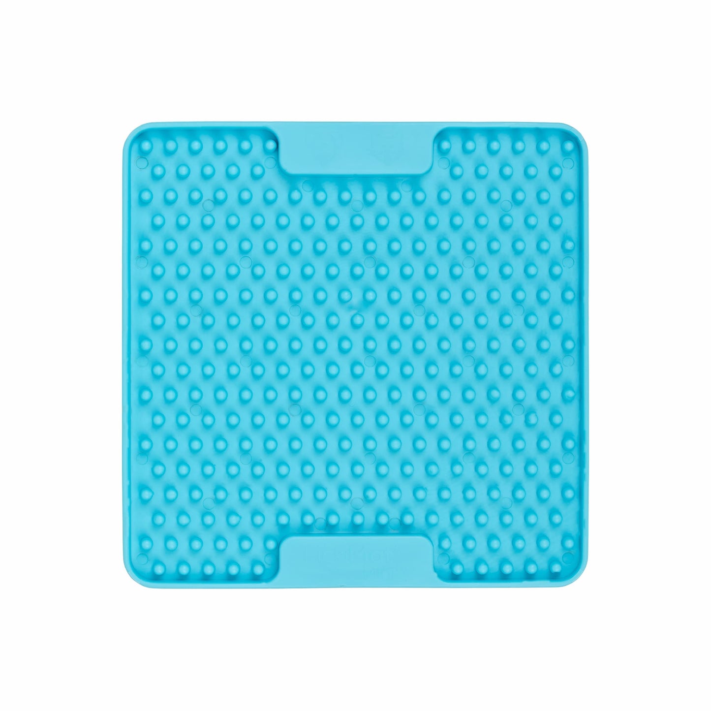 Turquoise  LickiMat® Mini Soother™ – Calming Slow Feeder Lick Mat for Cats (front) on white background