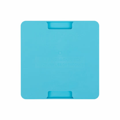 Turquoise  LickiMat® Mini Soother™ – Calming Slow Feeder Lick Mat for Cats (rear) on white background