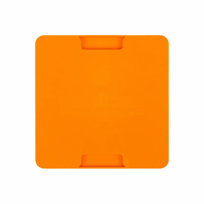 Orange LickiMat® Mini Soother™ – Calming Slow Feeder Lick Mat for Cats (rear) on white background