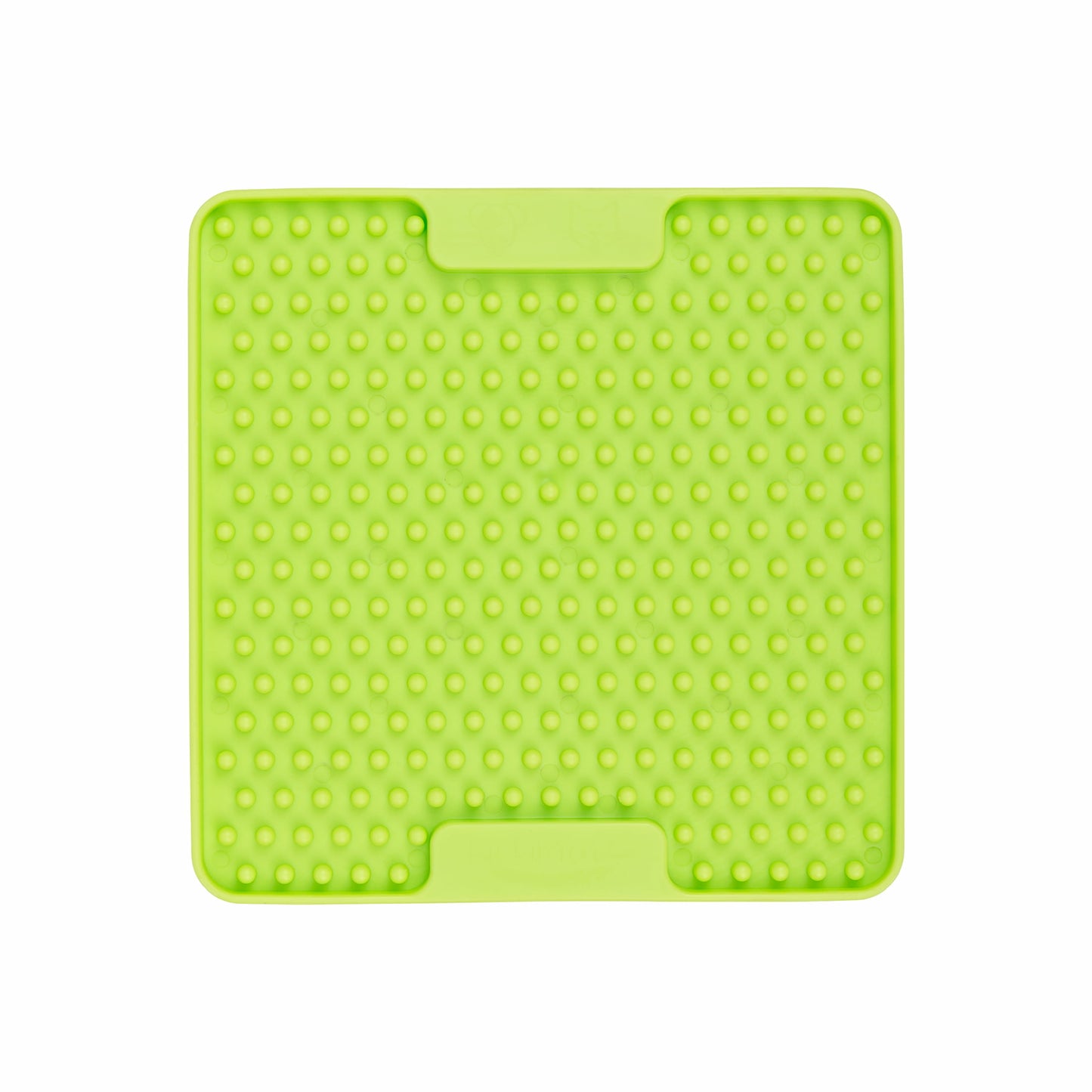 Green LickiMat® Mini Soother™ – Calming Slow Feeder Lick Mat for Cats (front) on white background