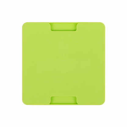 Green LickiMat® Mini Soother™ – Calming Slow Feeder Lick Mat for Cats (rear) on white background