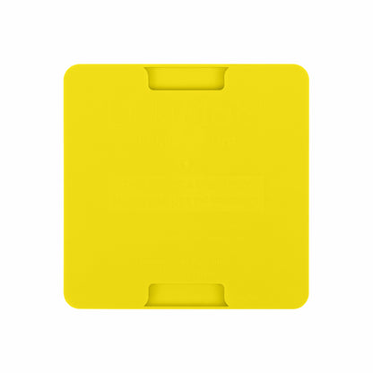 Yellow LickiMat® Mini Classic Soother™ – Slow Feeder Lick Mat for Small Dogs (rear) on a white background