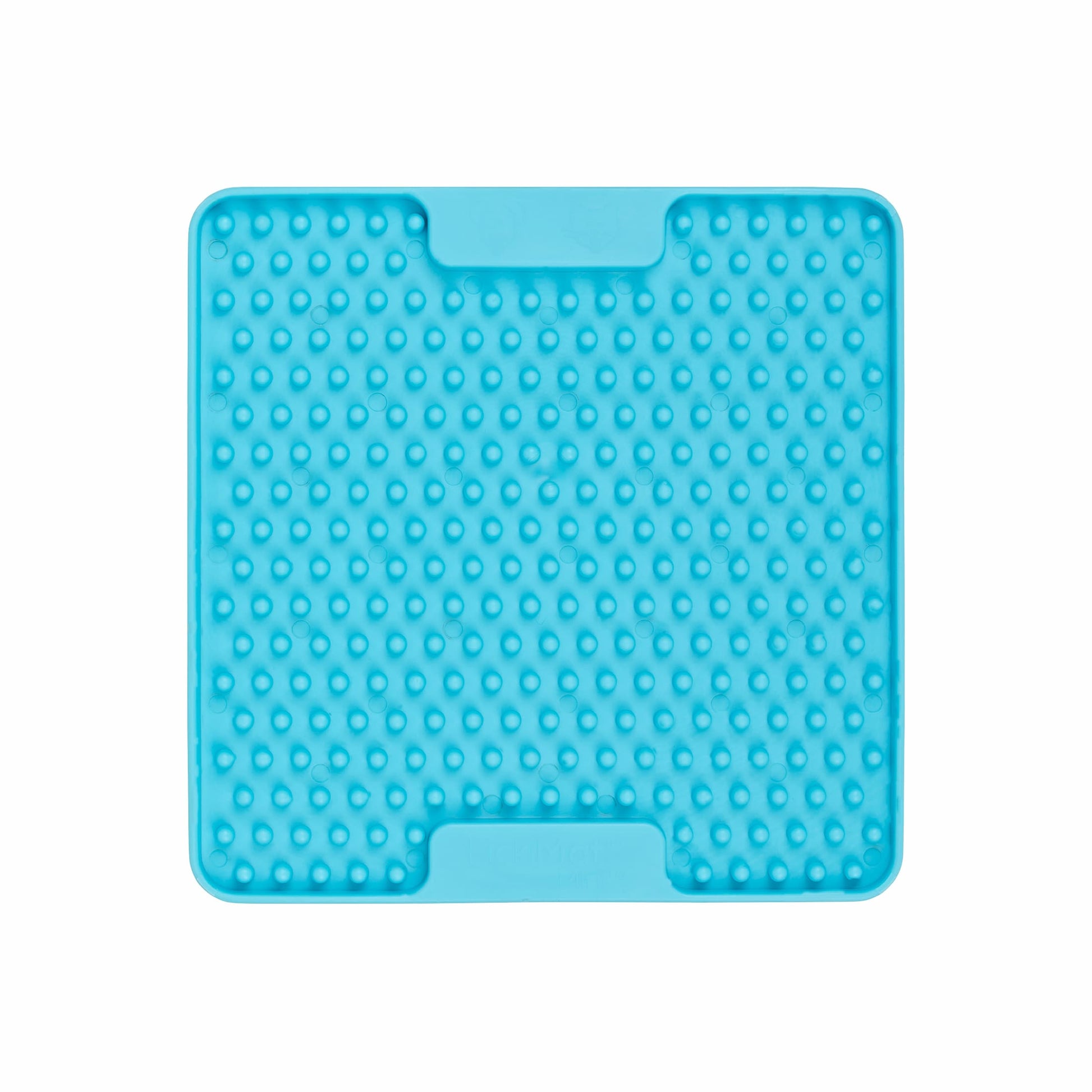 Turquoise LickiMat® Mini Classic Soother™ – Slow Feeder Lick Mat for Small Dogs (front) on a white background