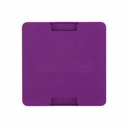 Purple LickiMat® Mini Classic Soother™ – Slow Feeder Lick Mat for Small Dogs (rear) on a white background