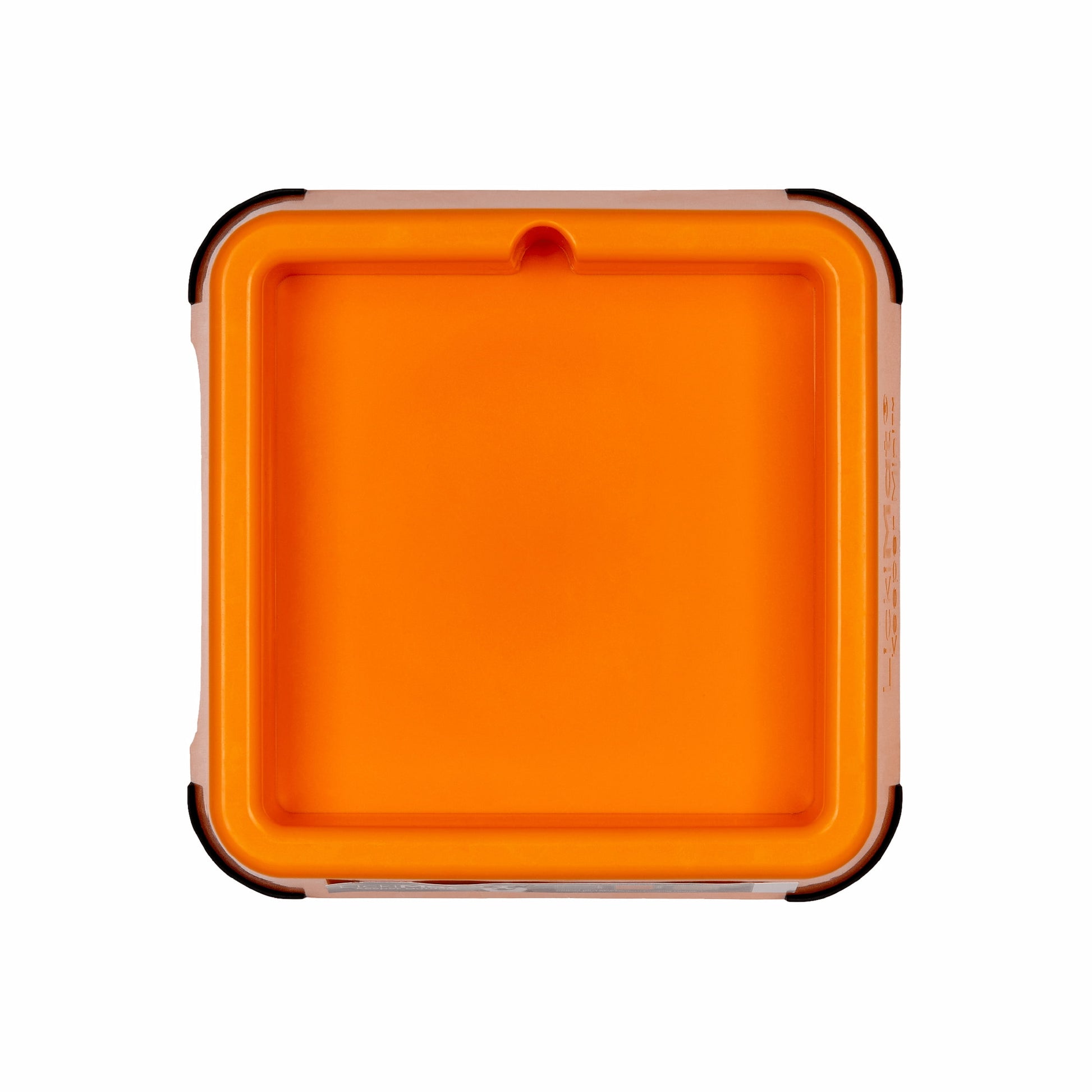 Orange LickiMat® Mini Keeper™ – Non-Slip Holder & dog bowl for LickiMats® (front) on white background