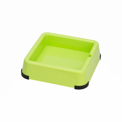 Green LickiMat® Mini Keeper™ – Non-Slip Holder & dog bowl for LickiMats® (side) on white background