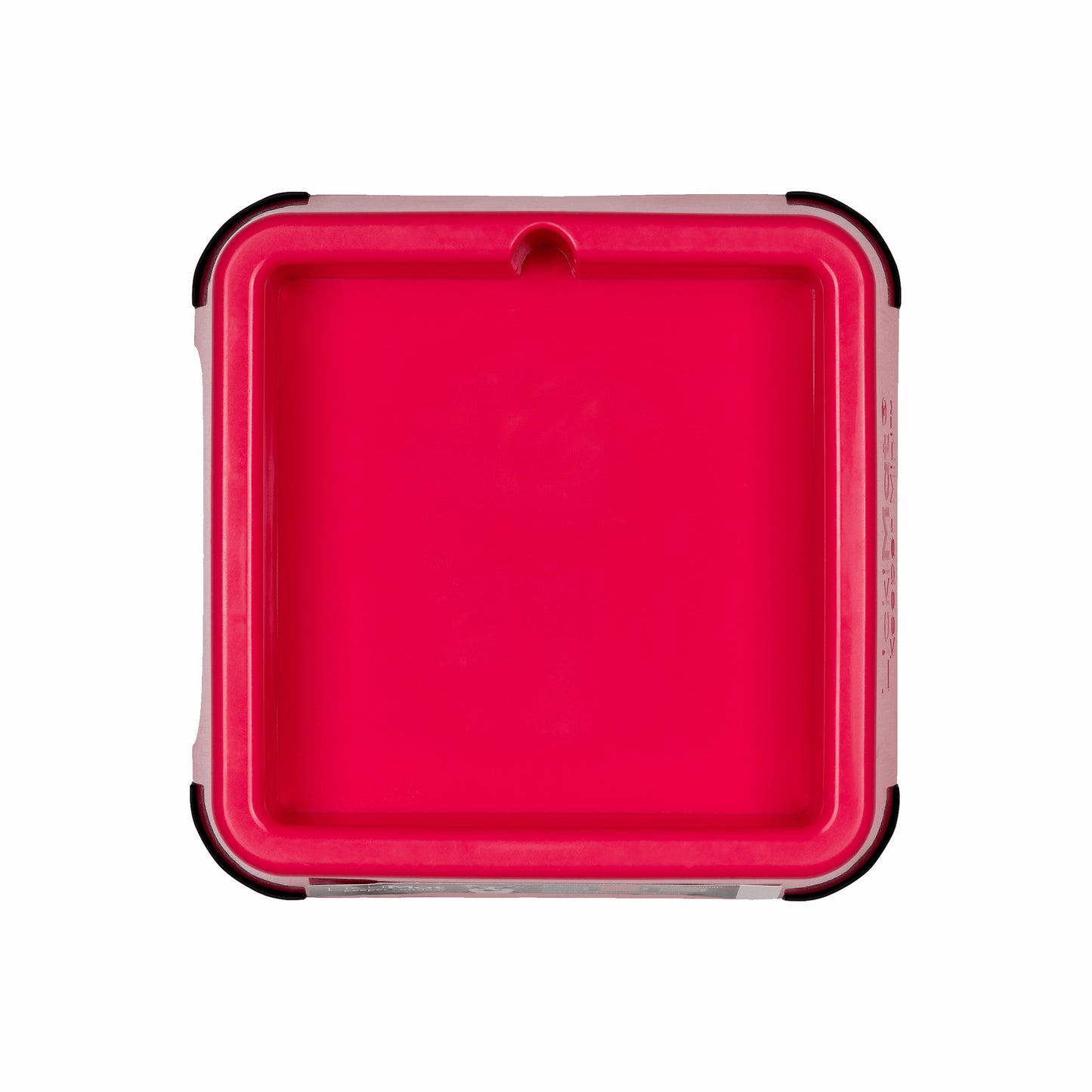 Pink LickiMat® Mini Keeper™ – Non-Slip Holder & dog bowl for LickiMats® (front) on white background