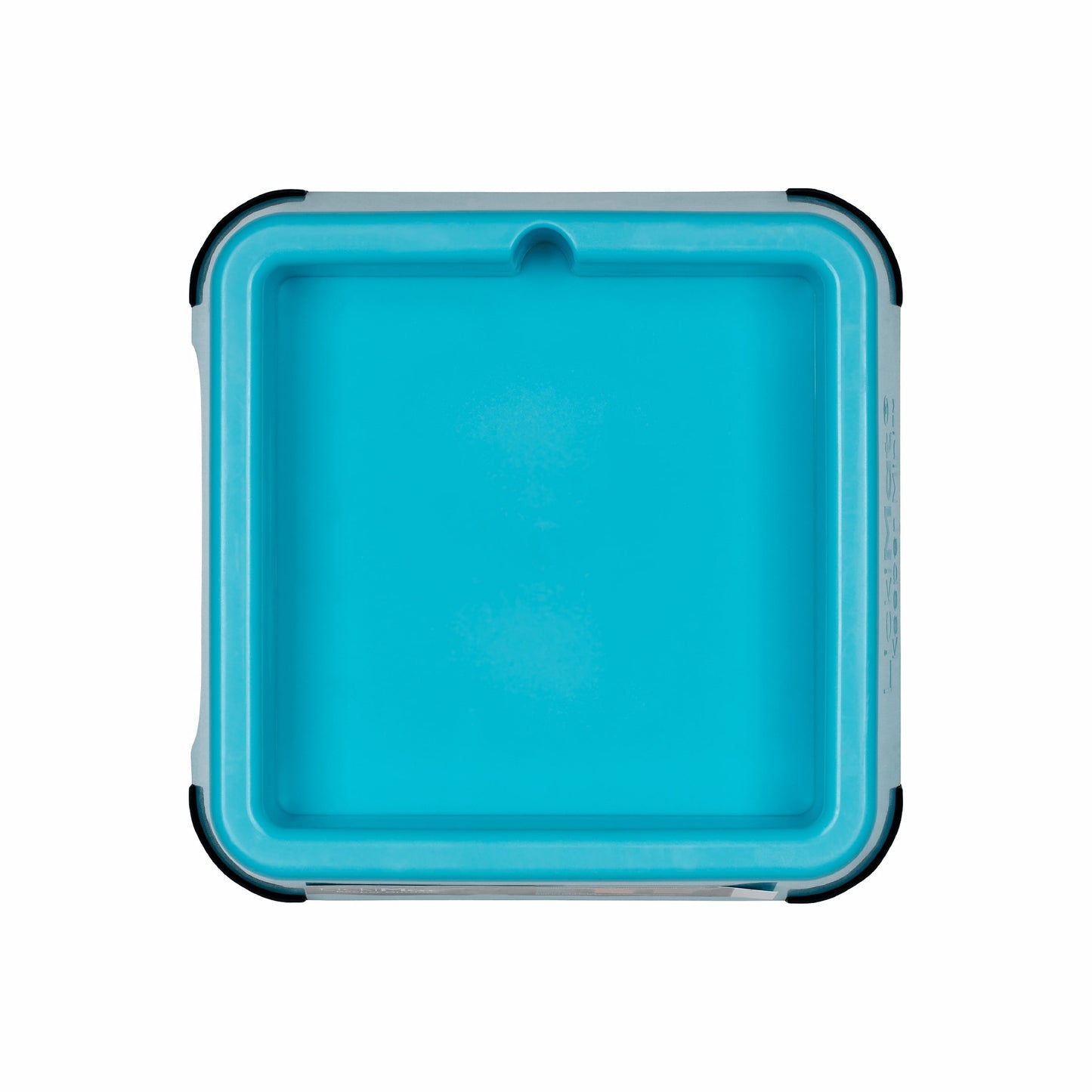 Turquoise LickiMat® Mini Keeper™ – Non-Slip Holder & dog bowl for LickiMats® (front) on white background