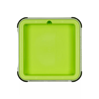 Green LickiMat® Mini Keeper™ – Non-Slip Holder & dog bowl for LickiMats® (front) on white background