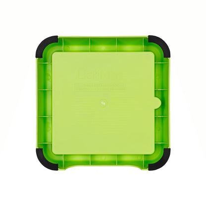 Green LickiMat® Mini Keeper™ – Non-Slip Holder & dog bowl for LickiMats® (rear) on white background
