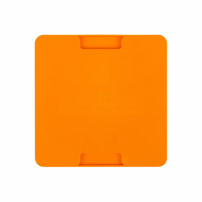 Orange LickiMat® Mini Playdate™ – Slow Feeder Lick Mat for Cats (rear) on white background