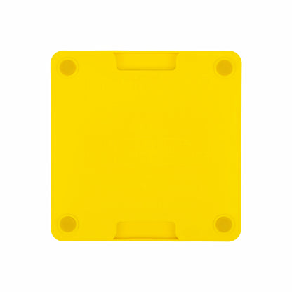 Yellow LickiMat® Mini Tuff Buddy™ – Durable Slow Feeder Lick Mat for Cats (rear) on white background
