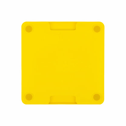 Yellow LickiMat® Mini Tuff Buddy™ – Slow Feeder Lick Mat for Small Dogs (rear) on white background