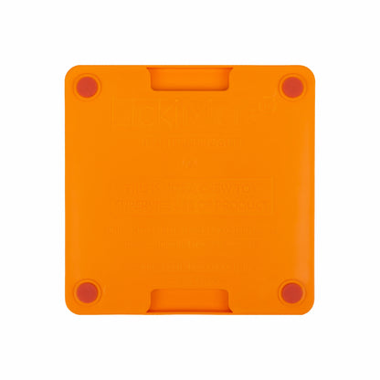Orange LickiMat® Mini Tuff Buddy™ – Slow Feeder Lick Mat for Small Dogs (rear) on white background