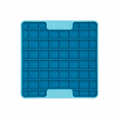 Turquoise LickiMat® Mini Tuff Playdate™ – Slow Feeder Lick Mat for Small Dogs (front) on white background