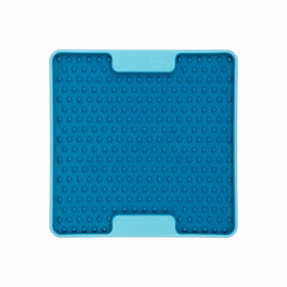 Turquoise LickiMat Mini Tuff Soother™ – Durable Slow Feeder Lick Mat for Cats (front) on white background