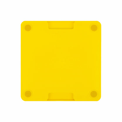 Yellow LickiMat® Mini Tuff Soother™– Slow Feeder Lick Mat for Small Dogs (rear) on white background