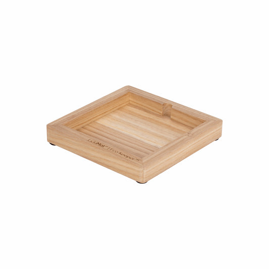 LickiMat® Mini Wooden Keeper™ – Holder & Feeding Bowl for Small Dogs (side) on white background