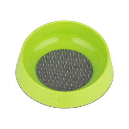 Green LickiMat® OH Bowl™ for Cats – Oral Health & Slow Feeder Cat Bowl (front) on white background