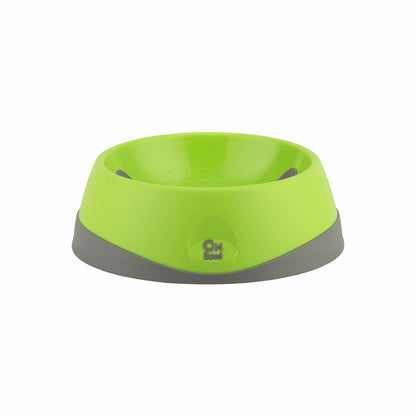 Green LickiMat® OH Bowl™ Small – Oral Health Slow Feeder Dog Bowl (side) on white background