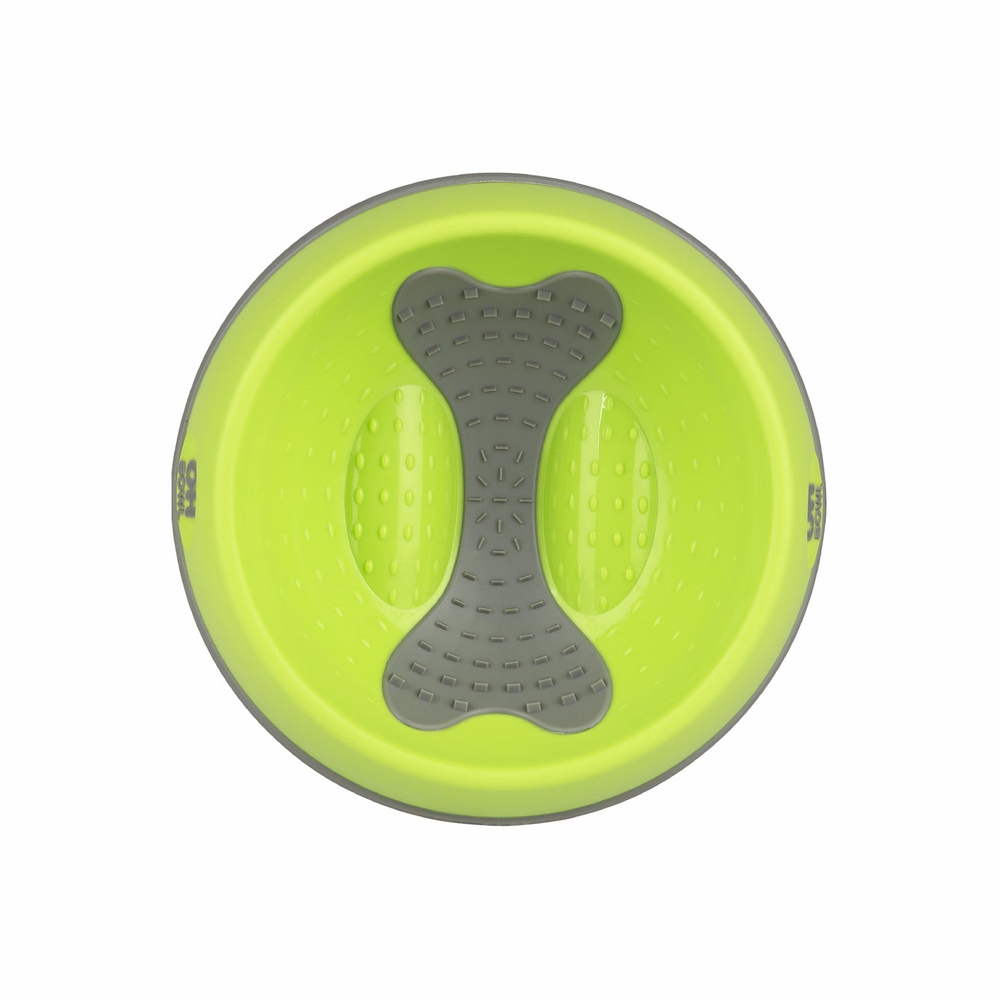 Green LickiMat® OH Bowl™ Small – Oral Health Slow Feeder Dog Bowl (top) on white background