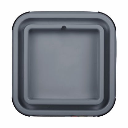 Grey LickiMat® Outdoor Keeper™ – Non-Slip Holder & Slow Feeder Dog Bowl (front) on white background