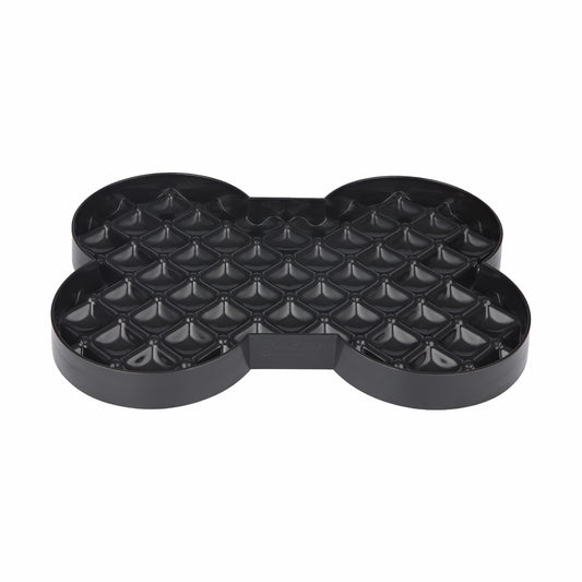 Black LickiMat® Slodog™ – Innovative Slow Feeder for Dogs, Anti-Gulp (front) on white background