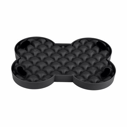Black LickiMat® Slodog™ – Innovative Slow Feeder for Dogs, Anti-Gulp (rear) on white background