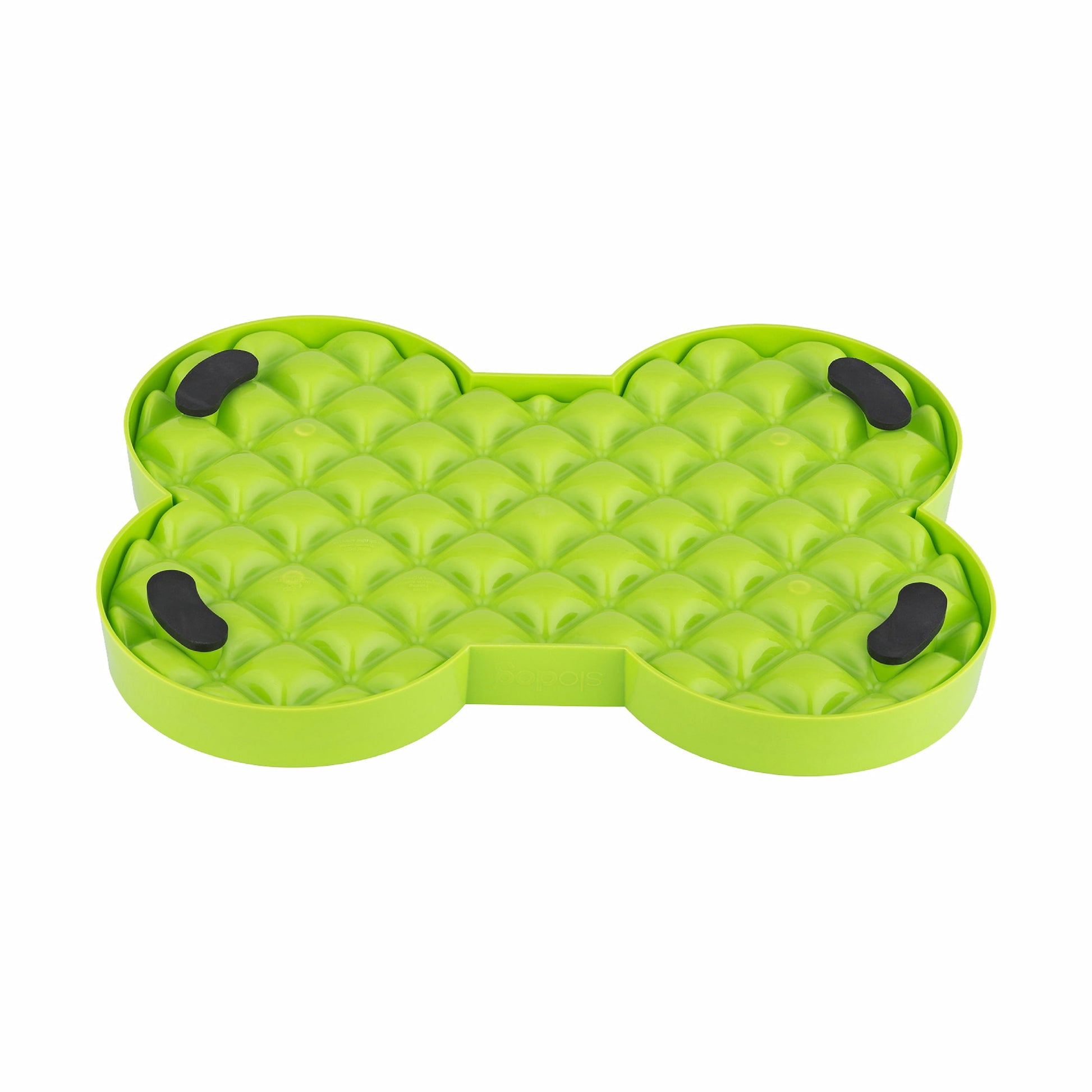 Green LickiMat® Slodog™ – Innovative Slow Feeder for Dogs, Anti-Gulp (rear) on white background