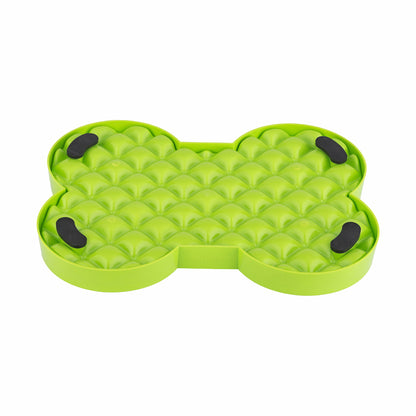 Green LickiMat® Slodog™ – Innovative Slow Feeder for Dogs, Anti-Gulp (rear) on white background