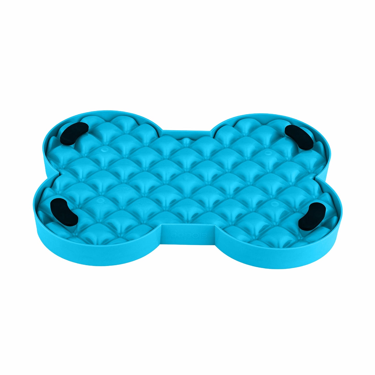 Turquoise LickiMat® Slodog™ – Innovative Slow Feeder for Dogs, Anti-Gulp (rear) on white background