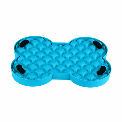 Turquoise LickiMat® Slodog™ – Innovative Slow Feeder for Dogs, Anti-Gulp (rear) on white background