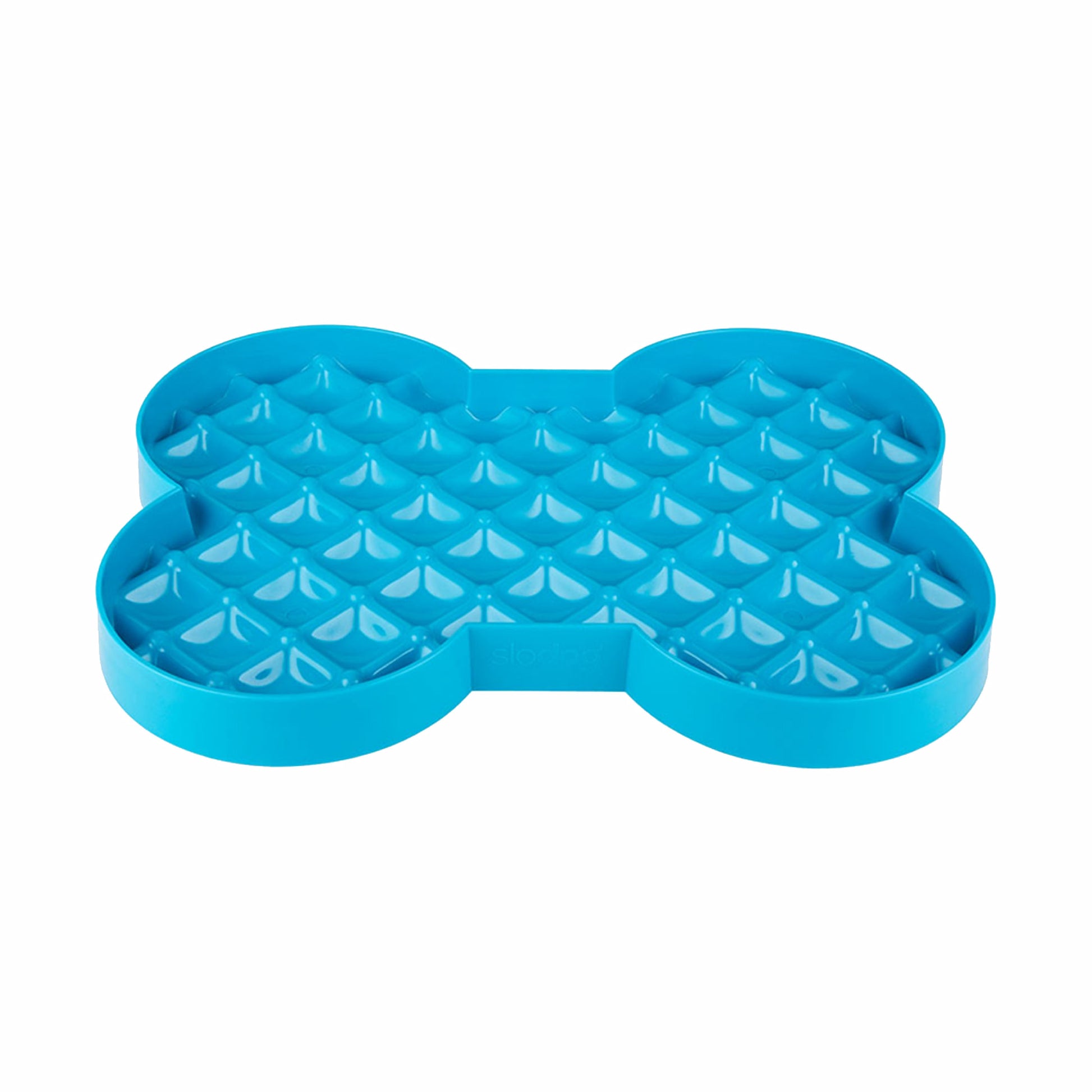 Turquoise LickiMat® Slodog™ – Innovative Slow Feeder for Dogs, Anti-Gulp (front) on white background