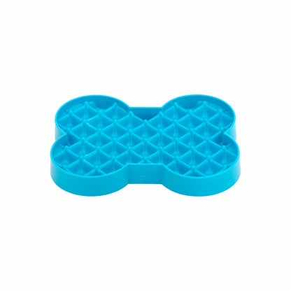 Turquoise LickiMat® Slodog™ – Innovative Slow Feeder for Dogs, Anti-Gulp (front) on white background