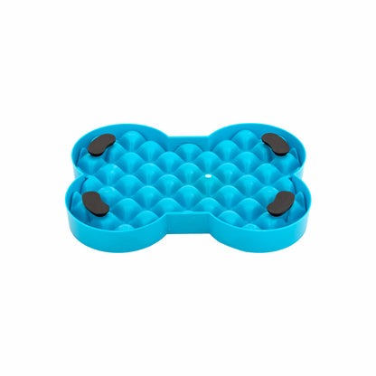 Turquoise LickiMat® Slodog™ – Innovative Slow Feeder for Dogs, Anti-Gulp (rear) on white background