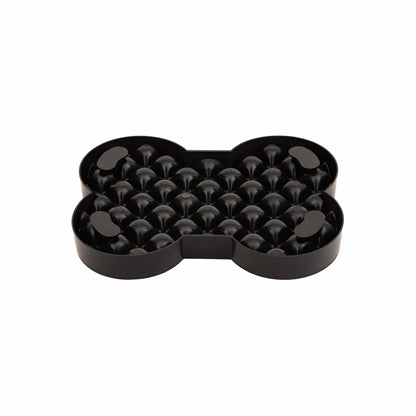 Black LickiMat® Slodog™ – Innovative Slow Feeder for Dogs, Anti-Gulp (rear) on white background