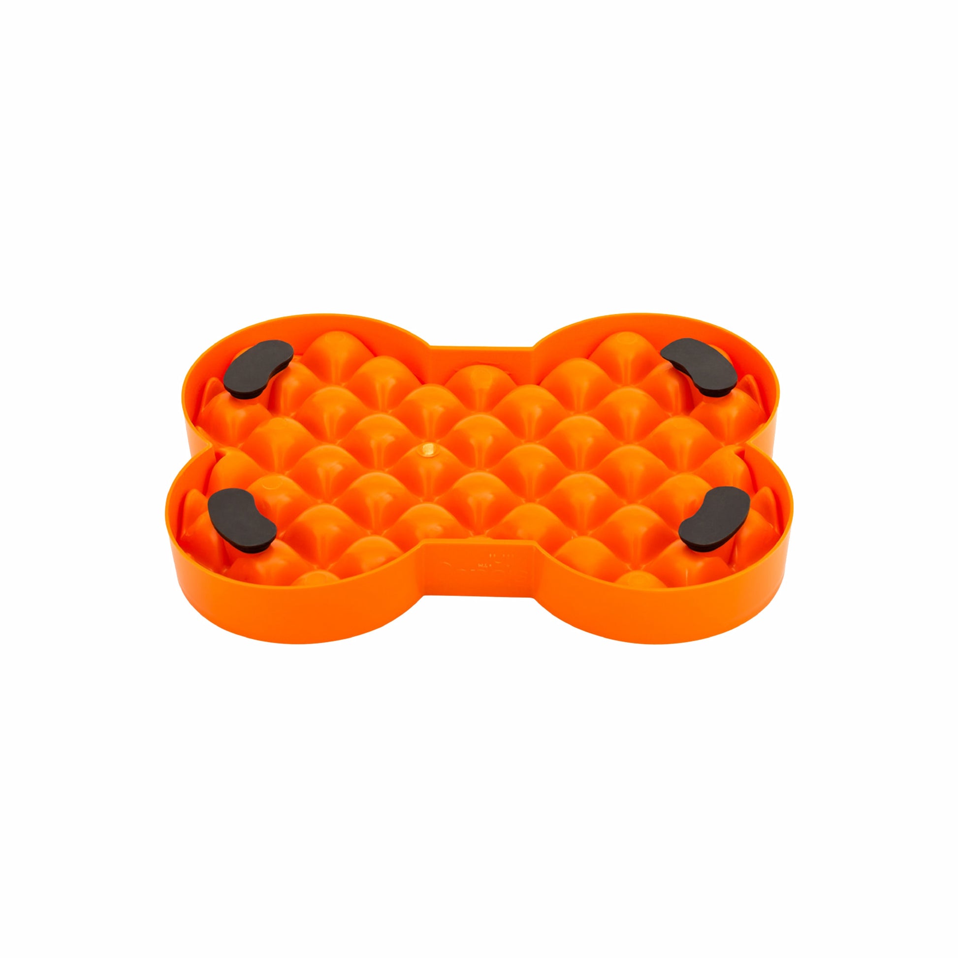 Orange LickiMat® Slodog™ – Innovative Slow Feeder for Dogs, Anti-Gulp (rear) on white background