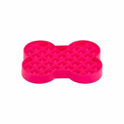 Pink LickiMat® Slodog™ – Innovative Slow Feeder for Dogs, Anti-Gulp (front) on white background