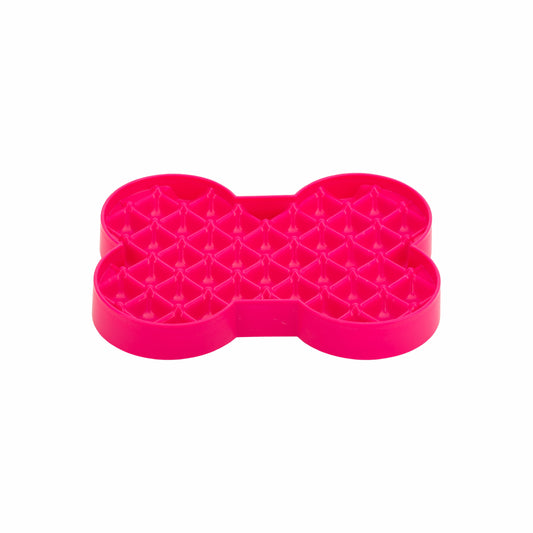 Pink LickiMat® Slodog™ – Innovative Slow Feeder for Dogs, Anti-Gulp (front) on white background