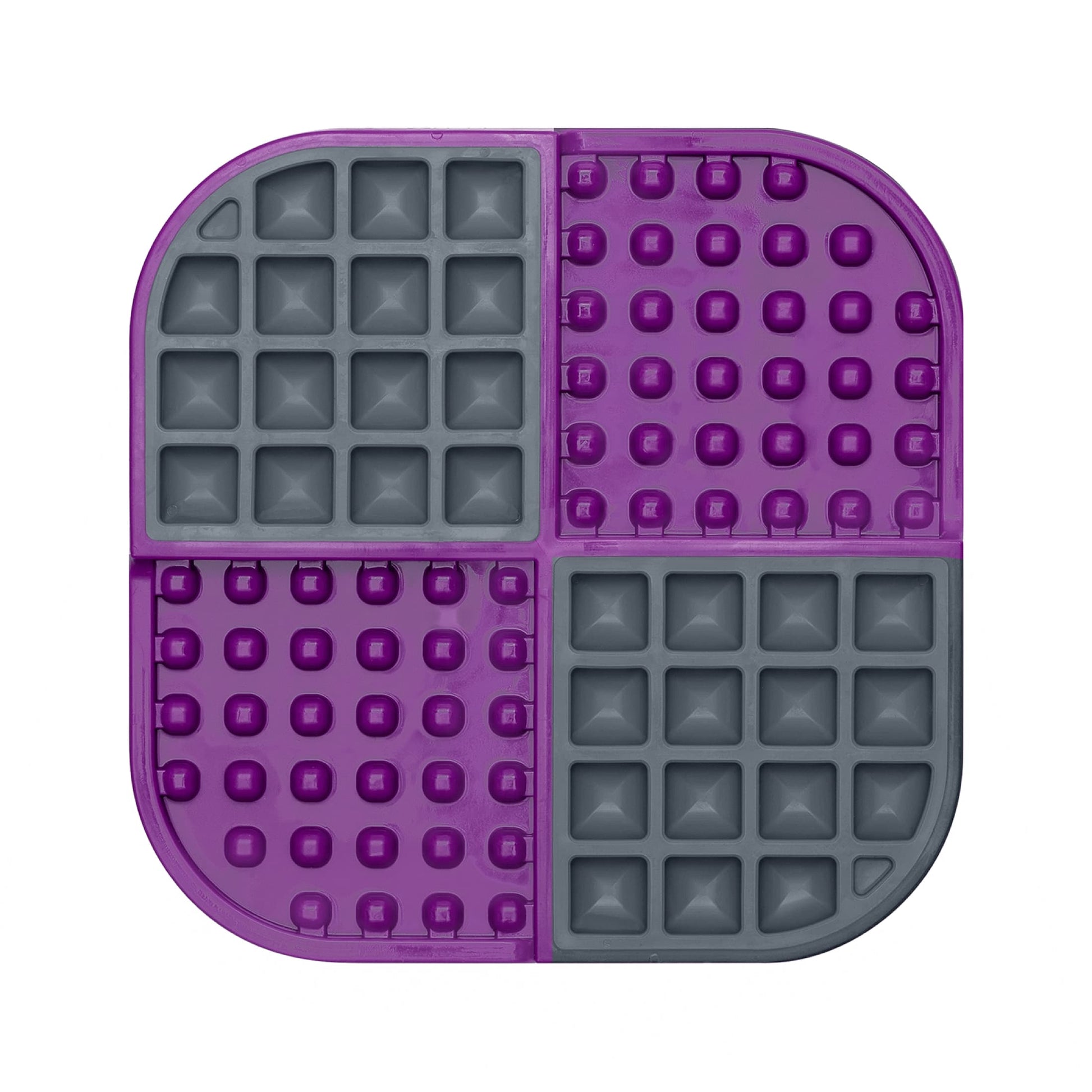 Purple LickiMat® Slomo™ – Dual-Texture Slow Feeder Lick Mat for Cats (front) on white background