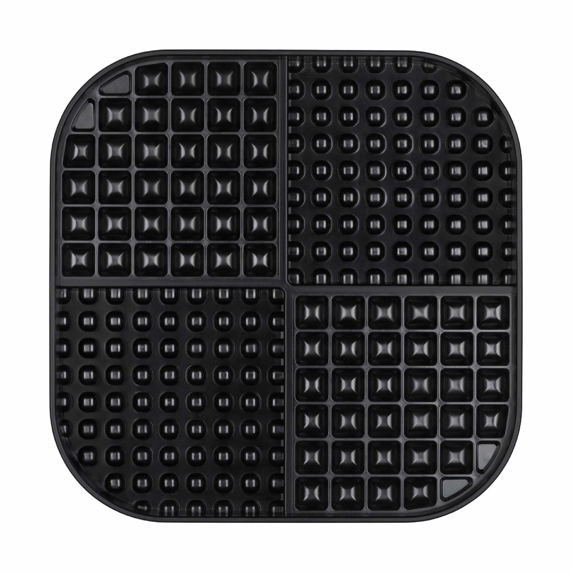 Black LickiMat® Slomo™ XL – Dual-Texture Slow Feeder for Dogs (front) on a white background
